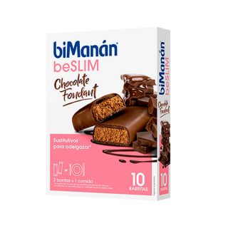 Bimanan Barritas Sustitutivas Chocolate Fondant 10 Barrita