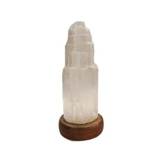Uneeb Lámpara De Sal De Selenita Natural, Altura 15 Cm