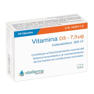 Vitalfarma D3 Con 300Ui De Potencia 30 Cápsulas