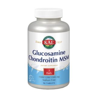 Kal Glucosamina Condroitina MSM 90 Cápsulas