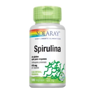 Solaray Espirulina 410Mg, 100 Cápsulas