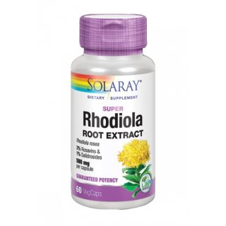 Solaray Super Rhodiola Root Extract Rosea 500mg 60 Cápsulas