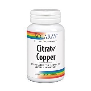 Solaray Cobre Citrato 2MG 60 Cápsulas