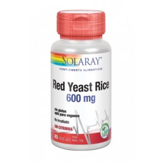 Solaray Red Yeast Rice Levadura Roja de Arroz 45 Cápsulas