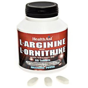 Health Aid Arginina Ornitina Vitamina B6 60 Cápsulas