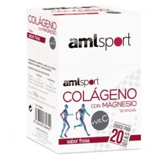 Amlsport Colageno con Magnesio Vitamina C 20 Sticks