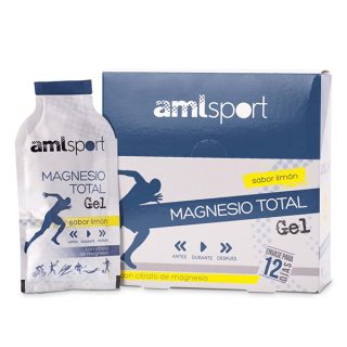 Amlsport Magnesio Total Gel Sabor Limon 12 sobres X 20ml