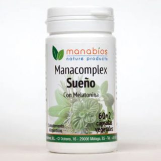Manabios Manacomplex Sueño Con melatonina 60+2 Cápsulas