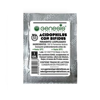 Genesis Fermento De Yogur Acidophilus Con Bifidus 1 g