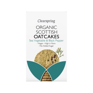 Clearspring Galletas De Avena con Algas y Pimienta Ne a 200 Gramos