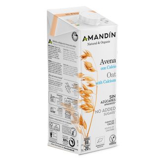 Amandin Bebida Vegetal de Avena con Calcio Eco 1 Litro