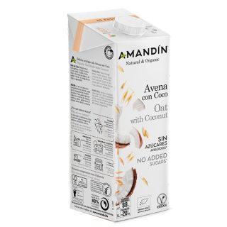 Amandin Bebida Vegetal de Avena con Coco Eco 1 Litro