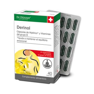 Dr. Dunner Derinol con Hiperico y Vitamina-B 40 Cápsulas