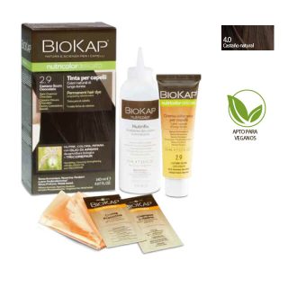 Biokap Tinte Nutricolor Delicato 4.0 Castaño Natural 140ml