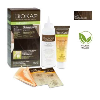 Biokap Tinte Delicato Castaño Claro Miel 5.34 140ml Tubo