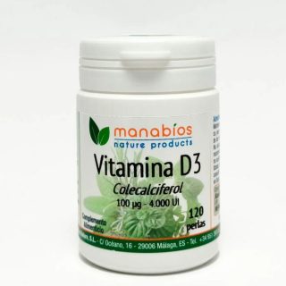 Manabios Vitamina D3 4.000ui 120 Perlas