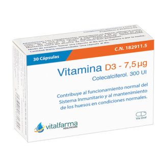 Vitalfarma  Vitamina D3 (1.000Ui) 30 Cápsulas