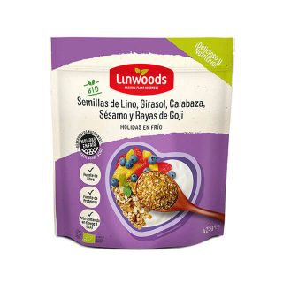 Linwoods Semillas de Lino, Girasol, Calabaza, Sesamo y Bayas de Goji Molidas 425 Gramos