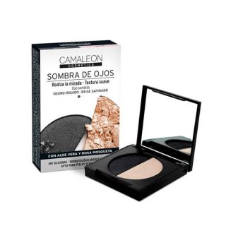 Camaleon Cosmetics Sombra De Ojos Duo Negro-Beige