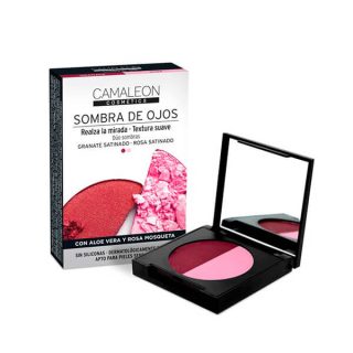 Camaleon Cosmetics Duo Sombra De Ojos Granate Y Rosa