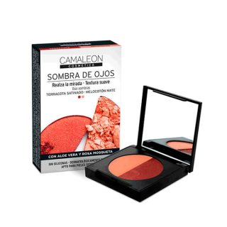 Camaleon Cosmetics Sombra De Ojos Duo Tonos Terracota-Melocotón