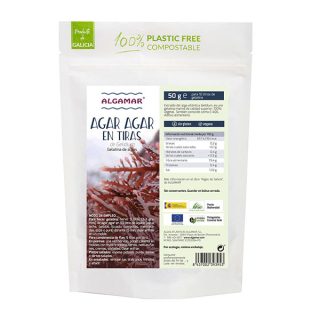 Algamar Algas Agar Agar en Tiras 50 Gramos