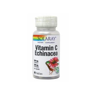 Solaray Vitamina-C 500mg Echinacea 300mg 60 Cápsulas
