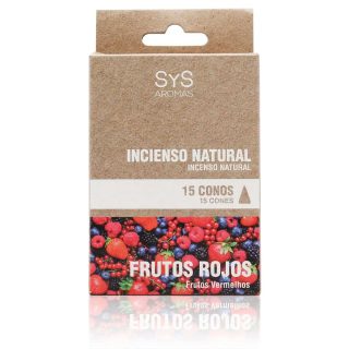 Incienso Natural Frutos Rojos 15 Conos SYS Aromas