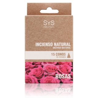 Incienso Natural Rosas 15 Conos SYS Aromas