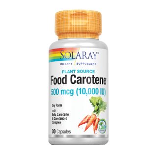 Solaray Food Carotene 500mcg 30 Cápsulas