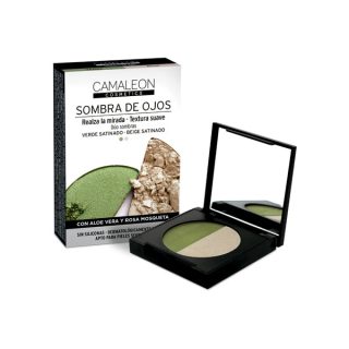 Camaleon Cosmetics Duo Sombra De Ojos Tonos Verde Y Beige