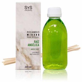 Recambio Mikado Raíz Angélica 200ml + Palos Mármol SYS Aromas