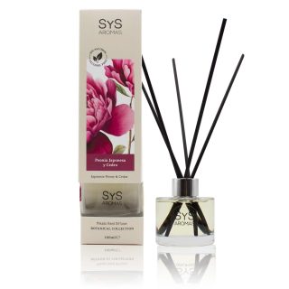 Ambientador Mikado Peonía Japonesa y Cedro 100ml Botanical SYS Aromas