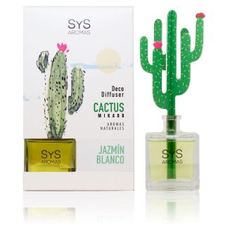 Ambientador Difusor cactus Jazmin Blanco 90ml SYS Aromas