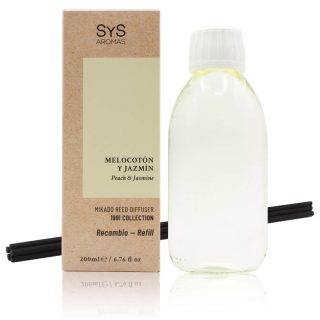 Recambio Mikado Melocotón y Jazmín 200ml + Palos 1991 SYS Aromas