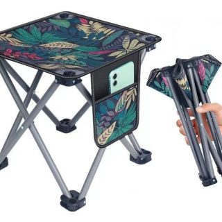 Banco Plegable Para Camping Pesca Con Bolsillo Exterior