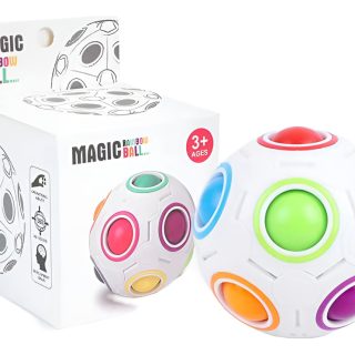 Pelota Fidget Magica Puzzle Anti Estres Rainbow Rubik