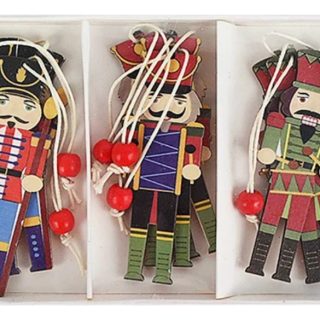 Set 9 Chirimbolos Adornos Navidad Madera Ideal Decorar