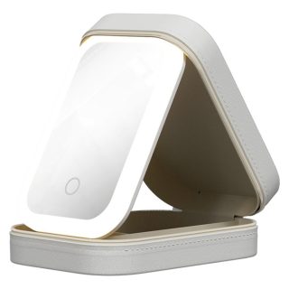 Organizador Estuche Maquillaje Con Espejo Led Cosmético Moda