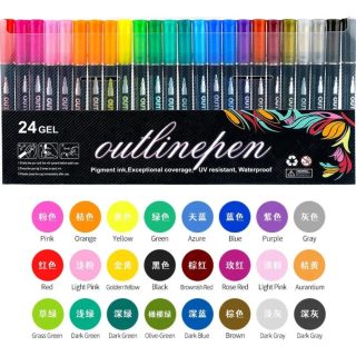 Marcadores Metalicos Magicos Contorneador Pack X 24