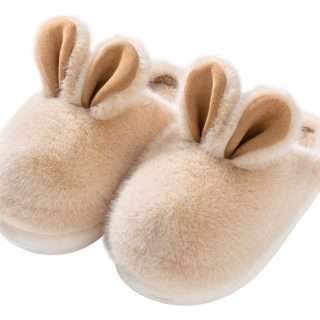 Pantufla Calentita Interior Corderito Orejas Conejo Unisex