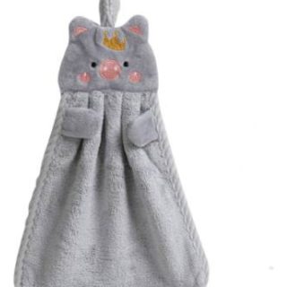 Toalla Infantil Para Secado De Manos Diseño Animales – Gris