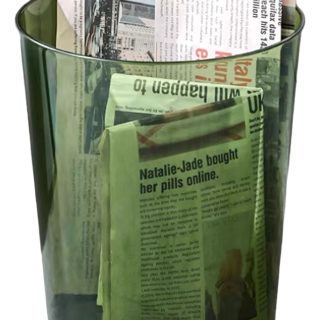 Papelera Basurero Transparente Estilo Retro Ideal Deco 8,5l