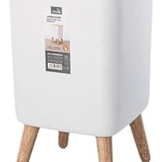 Papelera Cesto Basura Patas De Madera Cocina Baño Cuadrada