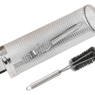 Tubo Canasta Para Asar Verduras + Cepillo Limpiador