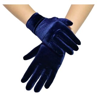 Guantes Textura Terciopelo Gamuza Cortos