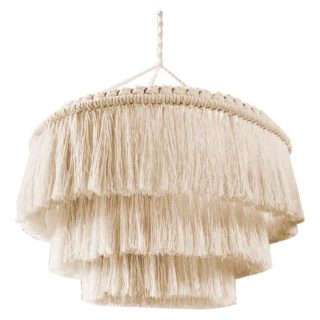 Pantalla Lampara Colgante De Techo Macrame Decoración