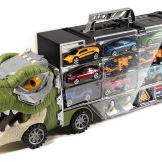 Juguete Niños Dino Camión Rampa 10 Autos 12 Dinosaurios