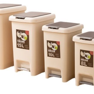 Papelera Cocina Y Baño Cesto Tacho De Basura Doble Tapa 10 L