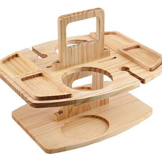 Mesa Para Copetin Picadas Con Portabotellas De Dos Pisos